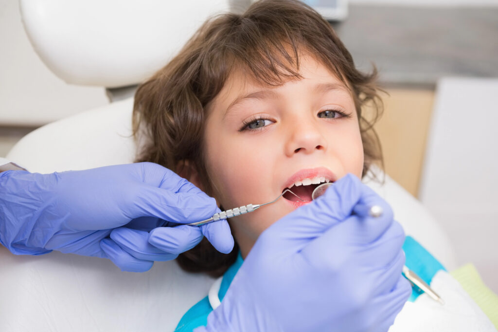 child receiving care during family dentistry in Short Pump