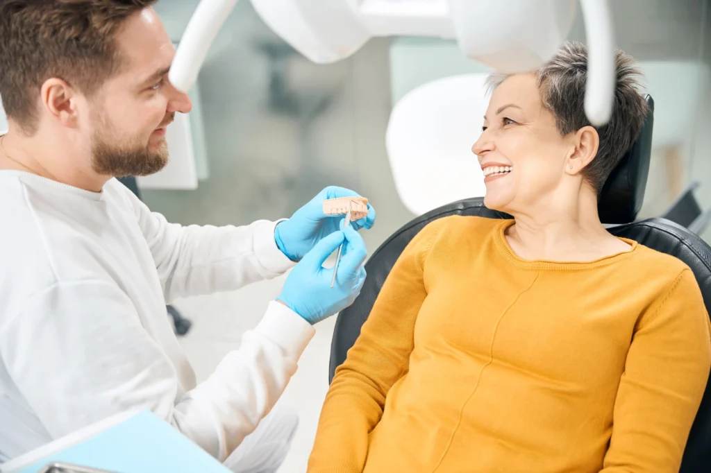woman getting dental implants in Richmond